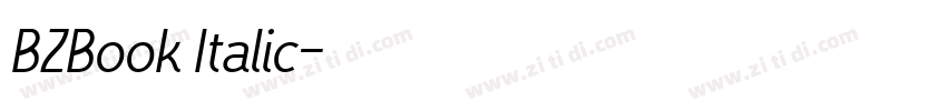 BZBook Italic字体转换